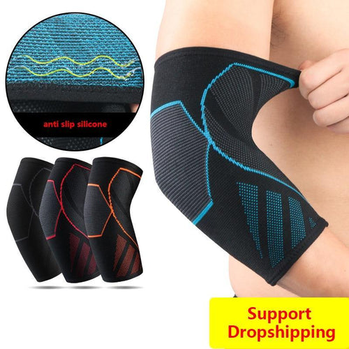 Knitting Elbow Support Elastic Gym Sport Elbow Protective Pad Absorb Sweat Sport Basketball Arm Sleeve Elbow Brace-[product_type]-Come4Buy eShop