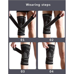 Elastic Sports Bandage Knee Pads Breathable Knee Support Brace Running Fitness Hiking Cycling Knee Protector Joelheiras-[product_type]-Come4Buy eShop