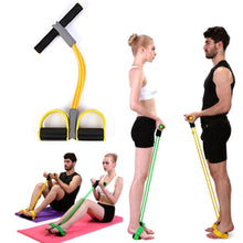 Load image into Gallery viewer, Multi-Function Tension Rope Foot Pedal Fitness Bodybuilding Expander
