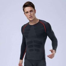 Load image into Gallery viewer, Buy the 2017 Men&#39;s Slimming Long Sleeve Compression T-shirt / Black/Red / L. Shop Compression Shirts Online - Kewlioo
