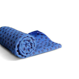 Non-Slip Yoga Mat Cover/Towel Elite Fitness Essentials Blue 