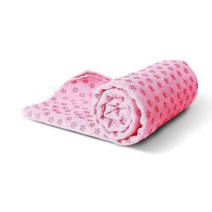 Non-Slip Yoga Mat Cover/Towel Elite Fitness Essentials Pink 