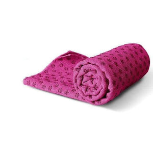 Non-Slip Yoga Mat Cover/Towel Elite Fitness Essentials Plum 