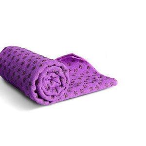 Non-Slip Yoga Mat Cover/Towel Elite Fitness Essentials Purple 