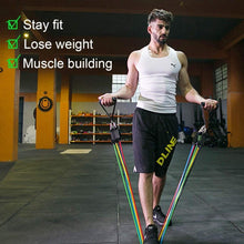 Load image into Gallery viewer, Latex Resistance Bands Gym Anchor Ankle Straps With Bag Kit Set
